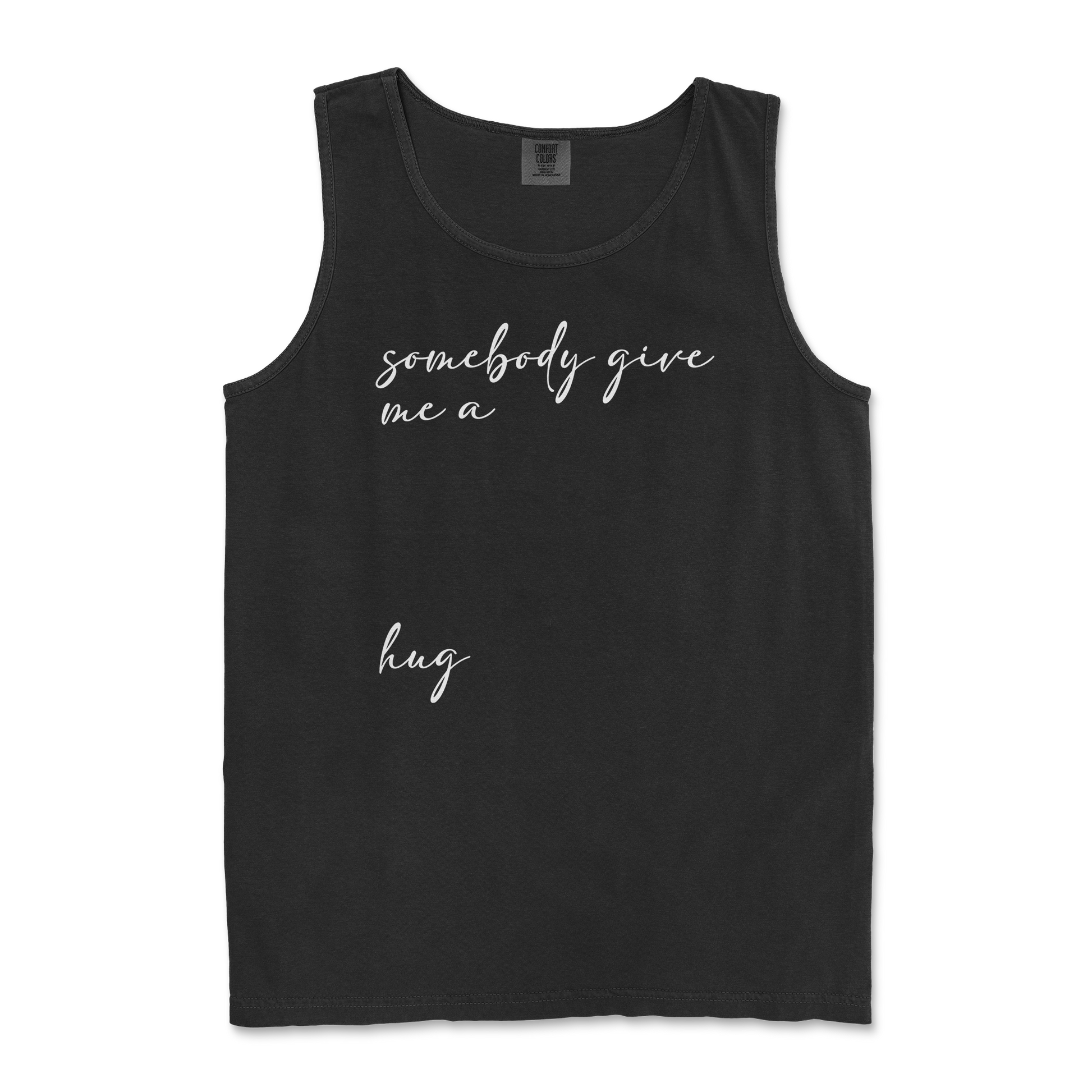 Comfort Colors Tank Top Hug Me in Black