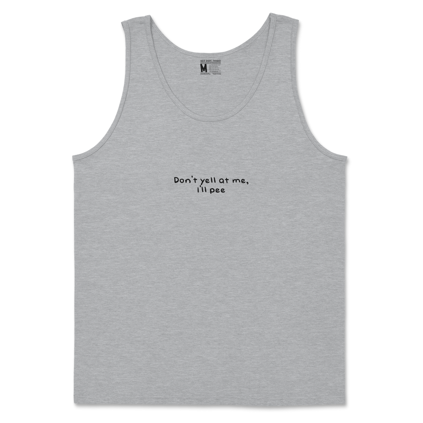 Gildan SoftStyle Tank Top Dont Yell in Sports Grey