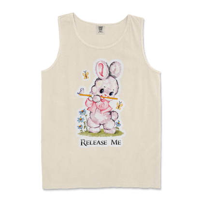 Comfort Colors Tank Top Cute Bunny in Ivory