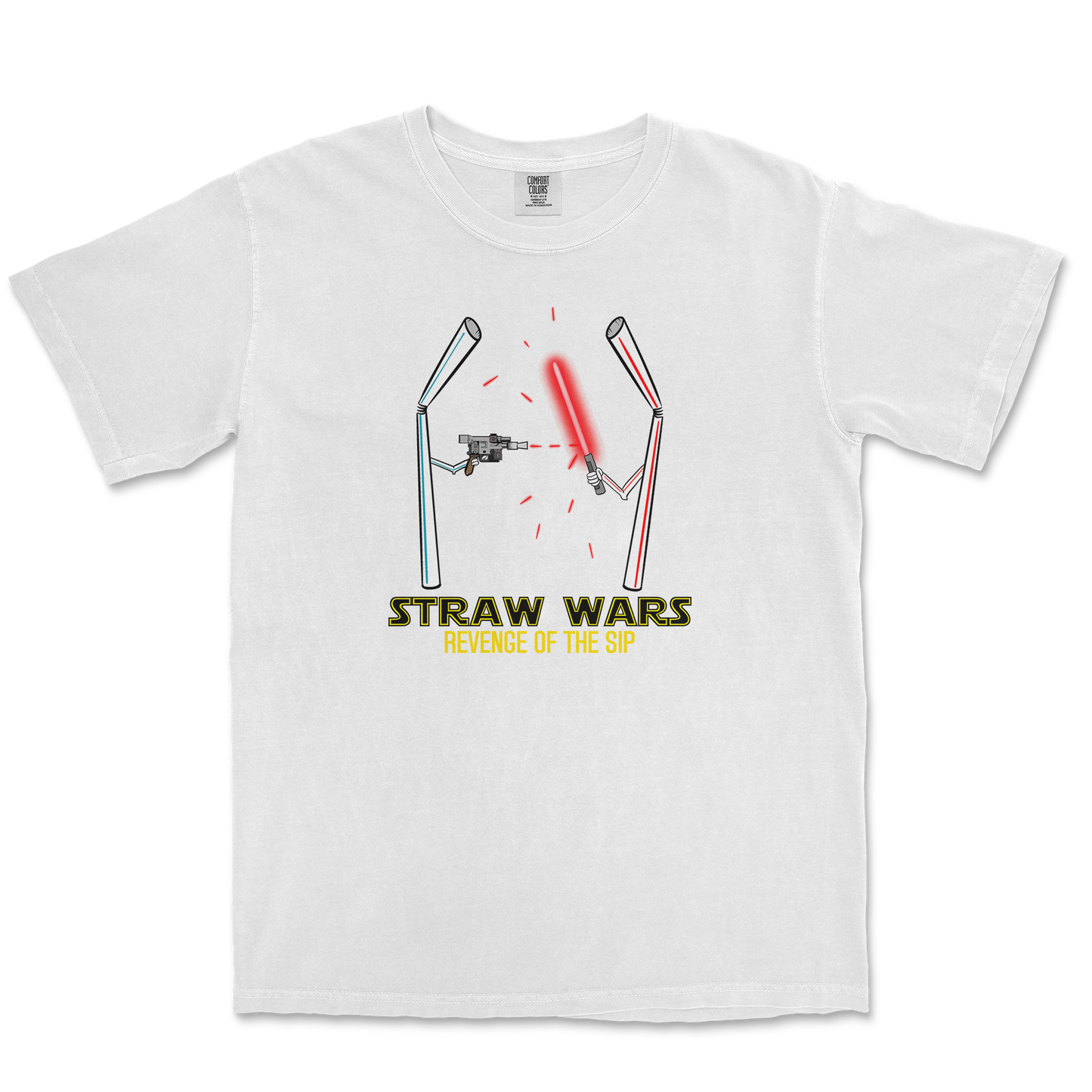 Comfort Colors T-Shirt Straw Wars in White