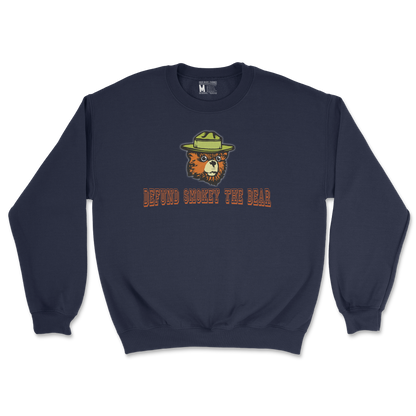 Heavy Blend Crew Neck Defund Smokey Bear in Navy
