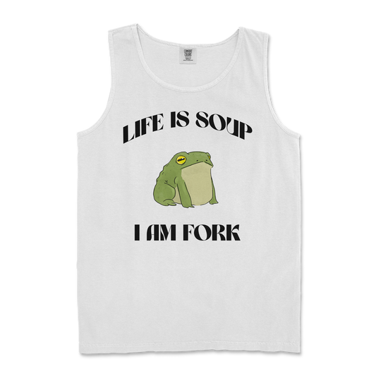 Comfort Colors Tank Top Life is Soup in White