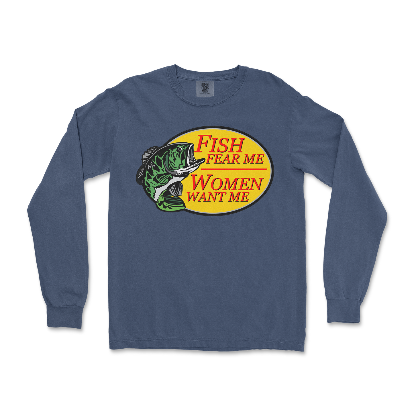 Comfort Colors Long Sleeve For The Fishermen in Midnight