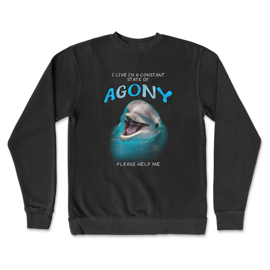 Independent Clothing Co. Crew Neck Agony Dolphin in Black