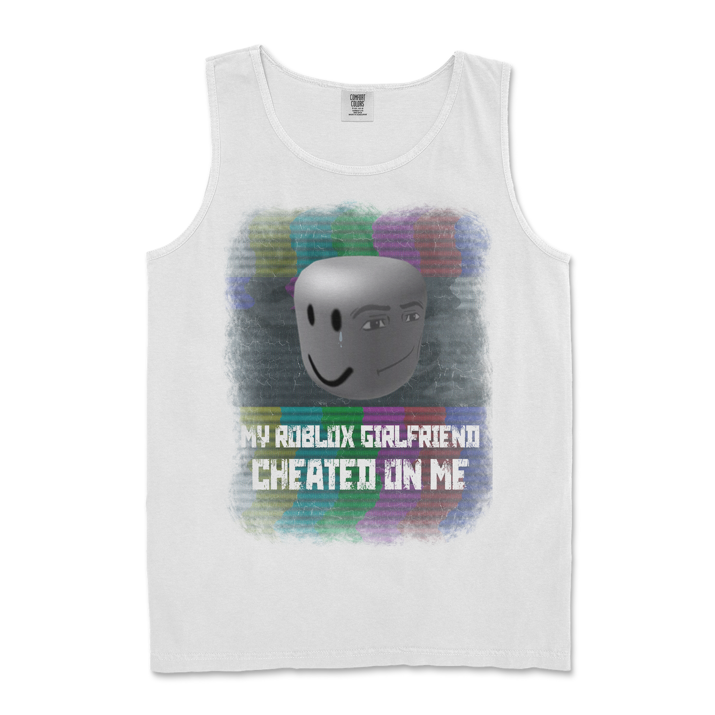 Comfort Colors Tank Top Roblox GF in White