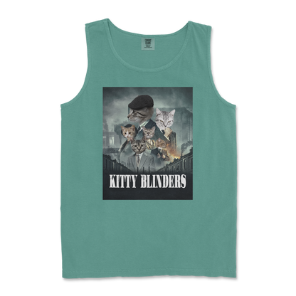 Comfort Colors Tank Top Kitty Blinders in LightGreen