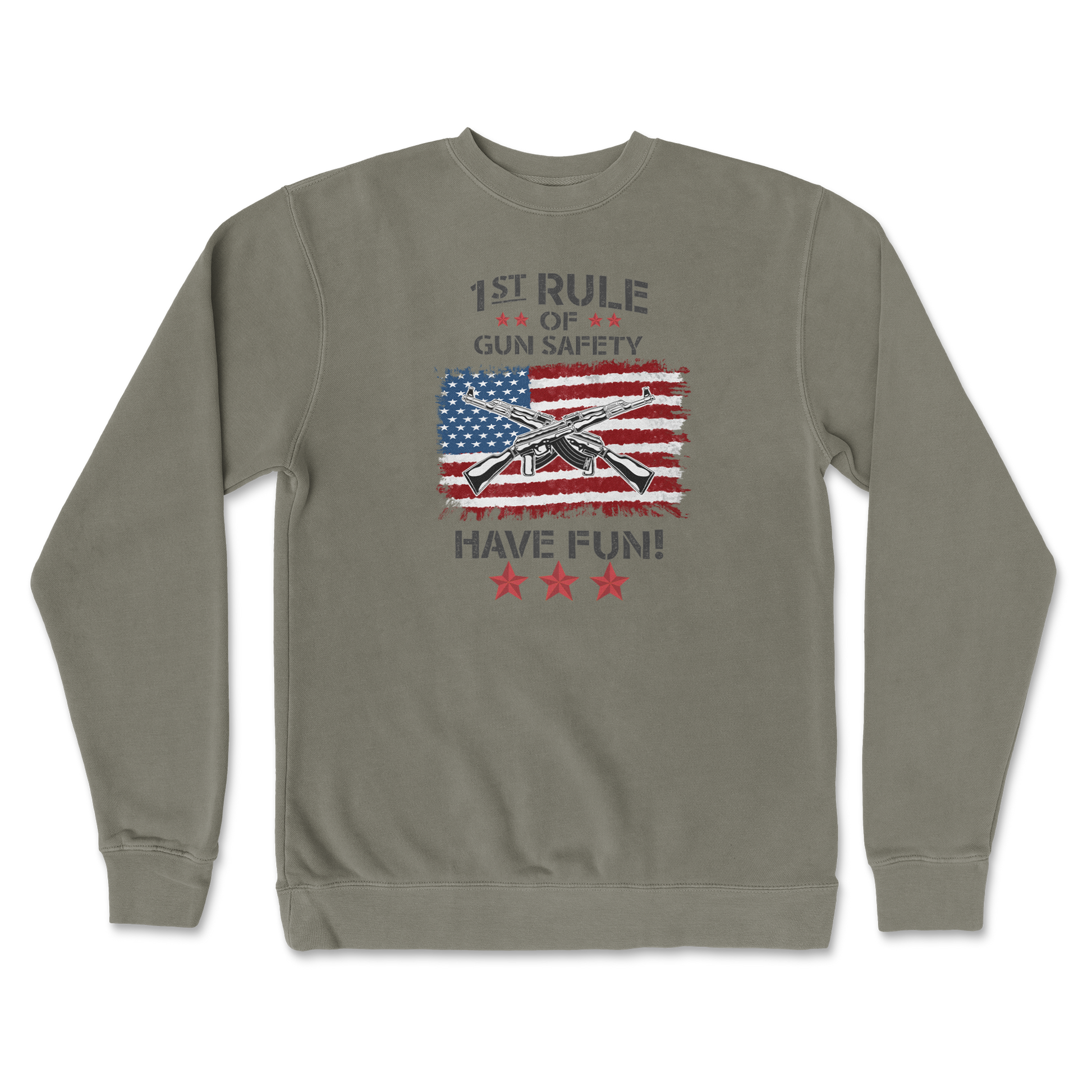 Independent Clothing Co. Crew Neck 1st Rule of Gun Safety in Army