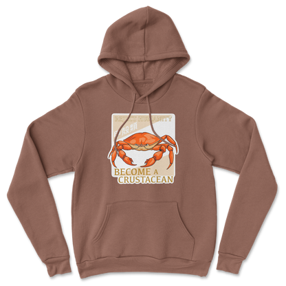 Heavy Blend Hoodie Embrace the Crab in Cocoa