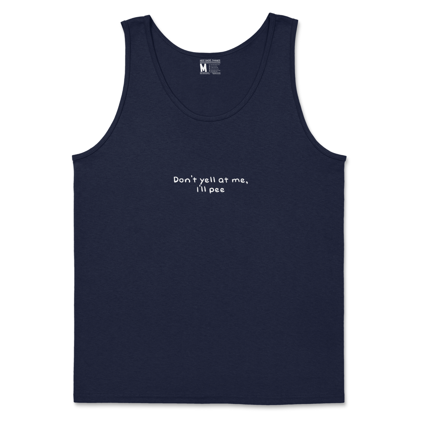 Gildan SoftStyle Tank Top Dont Yell in Navy