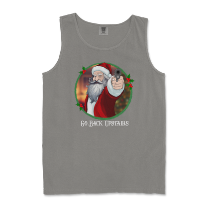 Comfort Colors Tank Top Angry Santa  in Grey