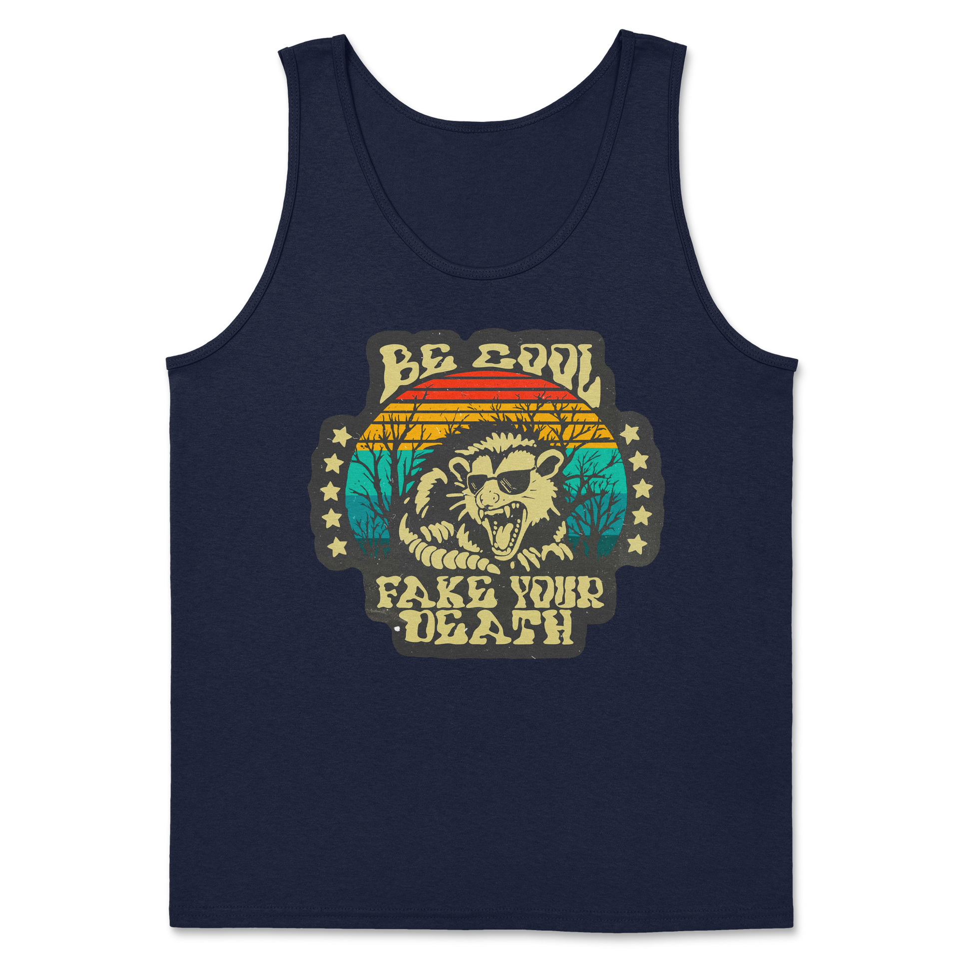 Heavy Blend Tank Top Fake Your Death in Navy