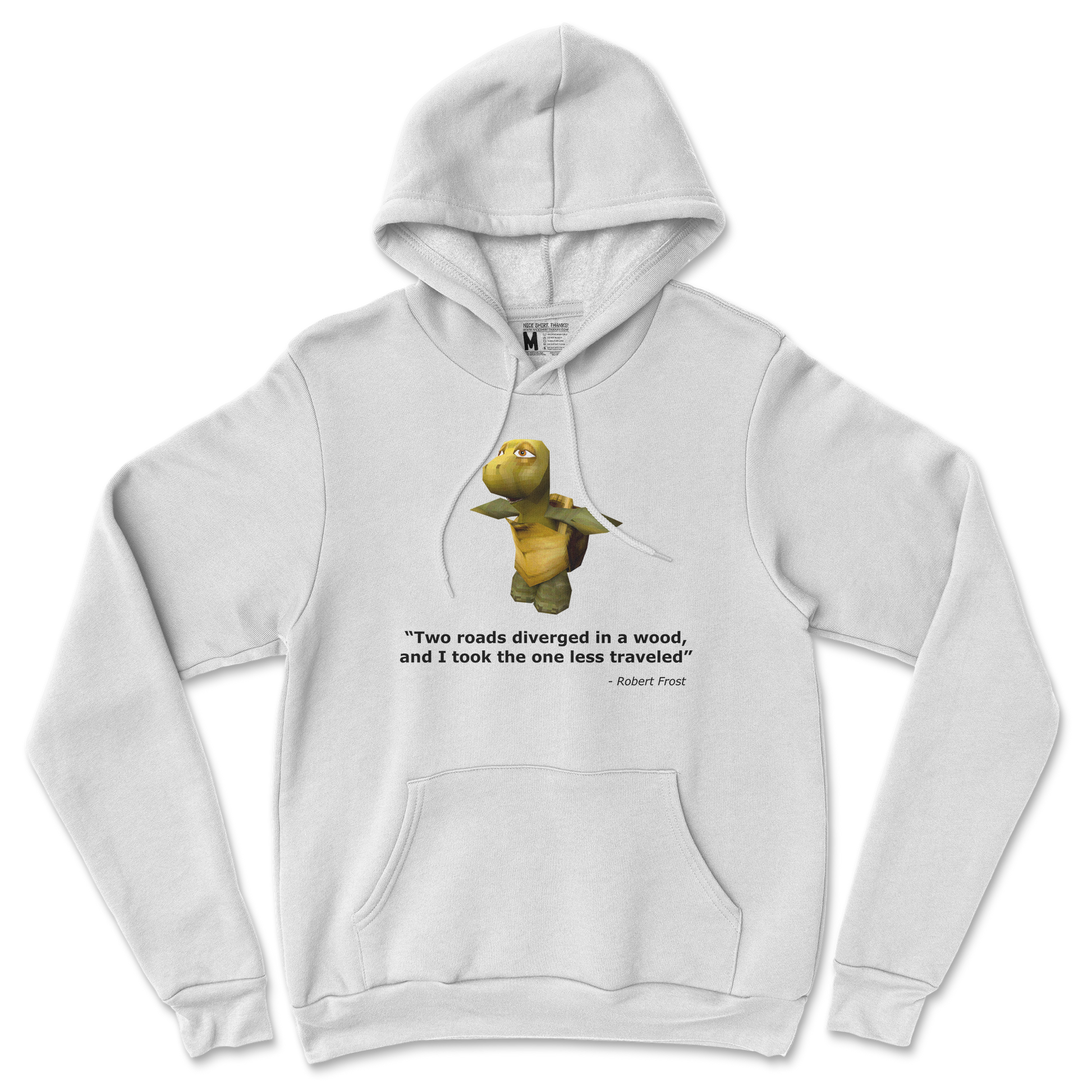 Gildan SoftStyle Hoodie Robert Frost Quote in White