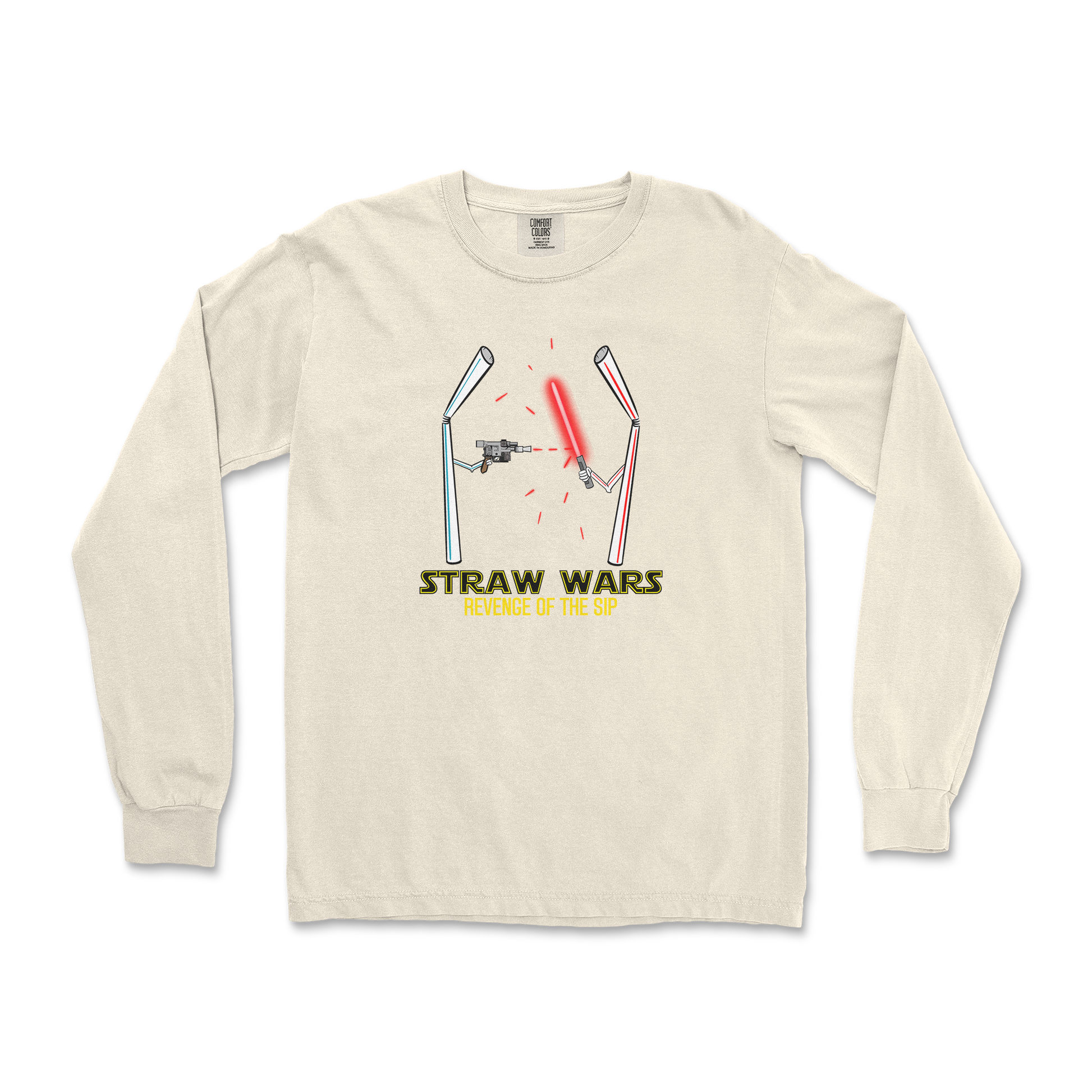 Comfort Colors Long Sleeve Straw Wars in Ivory