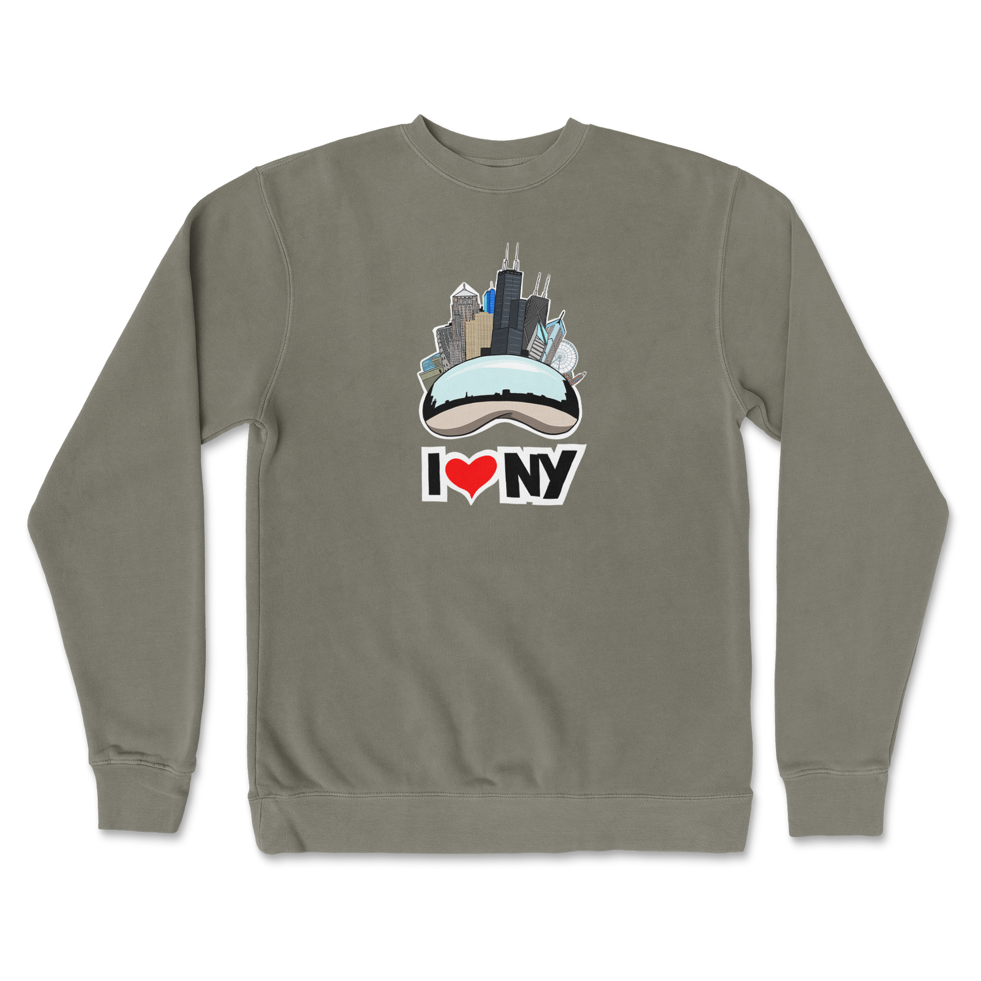 Independent Clothing Co. Crew Neck I Heart NY in Army