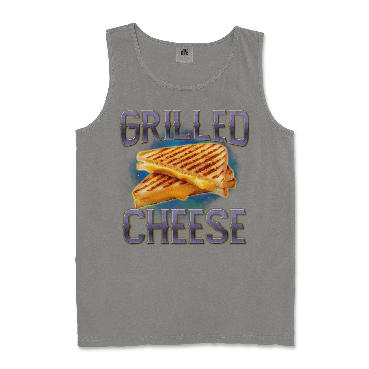 Comfort Colors Tank Top Grilled Cheese  in Grey