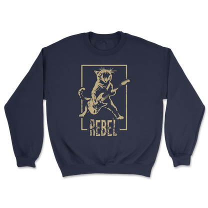 Heavy Blend Crew Neck Rebel Kitty in Navy