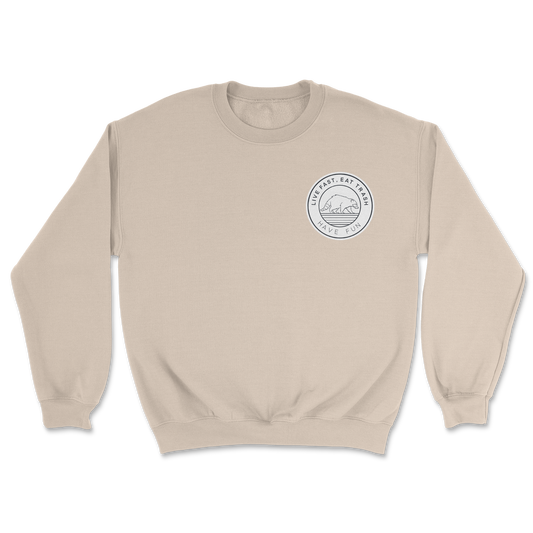 Heavy Blend Crew Neck Raccoon Logo  in Sand