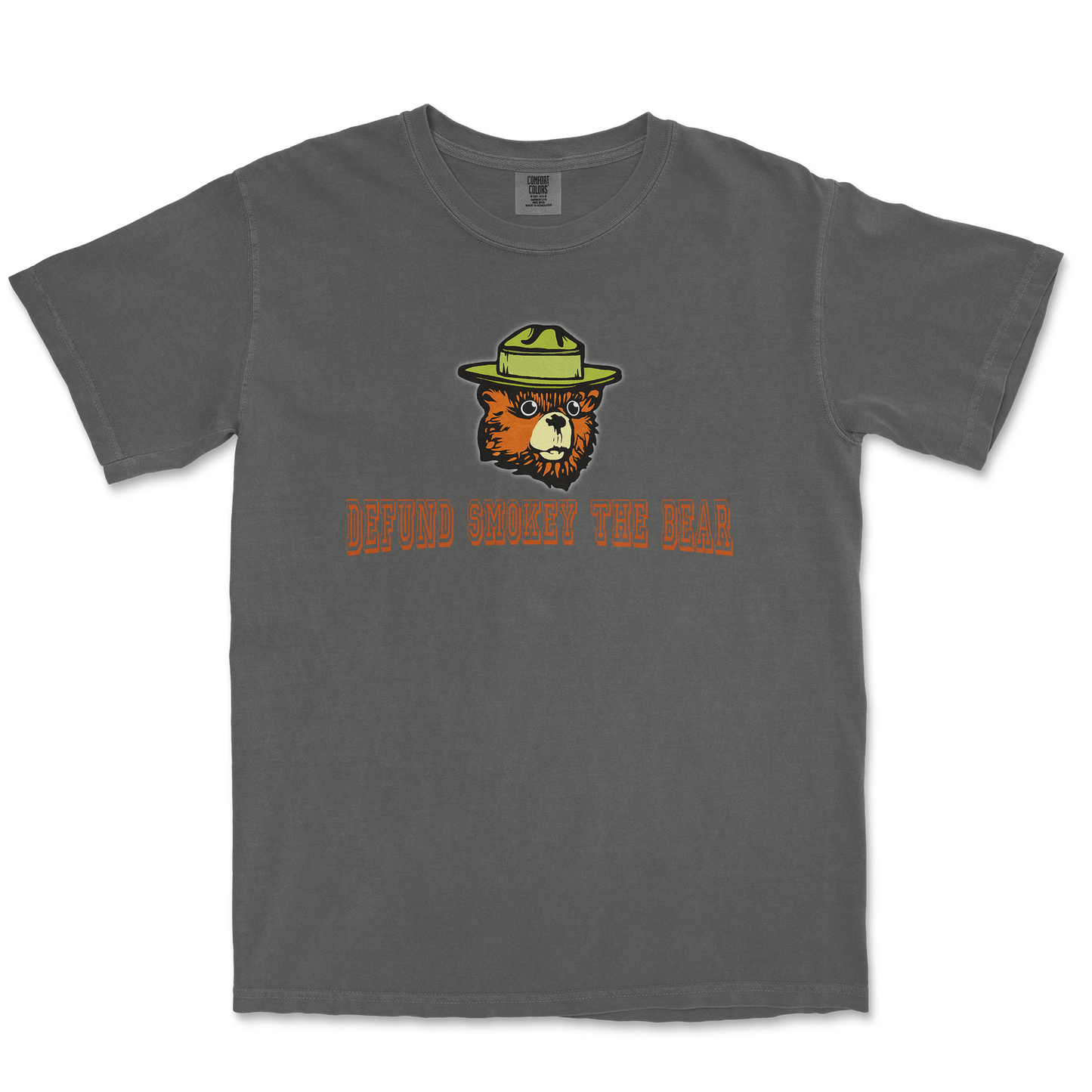 Comfort Colors T-Shirt Defund Smokey Bear in Pepper