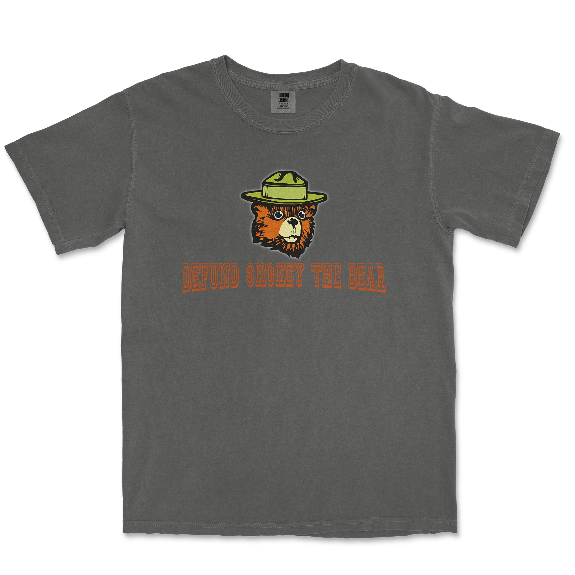Comfort Colors T-Shirt Defund Smokey Bear in Pepper