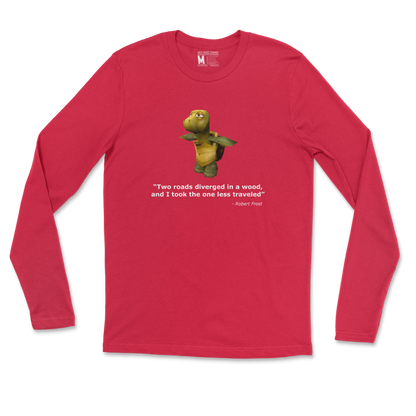 Gildan SoftStyle Long Sleeve Robert Frost Quote in Red