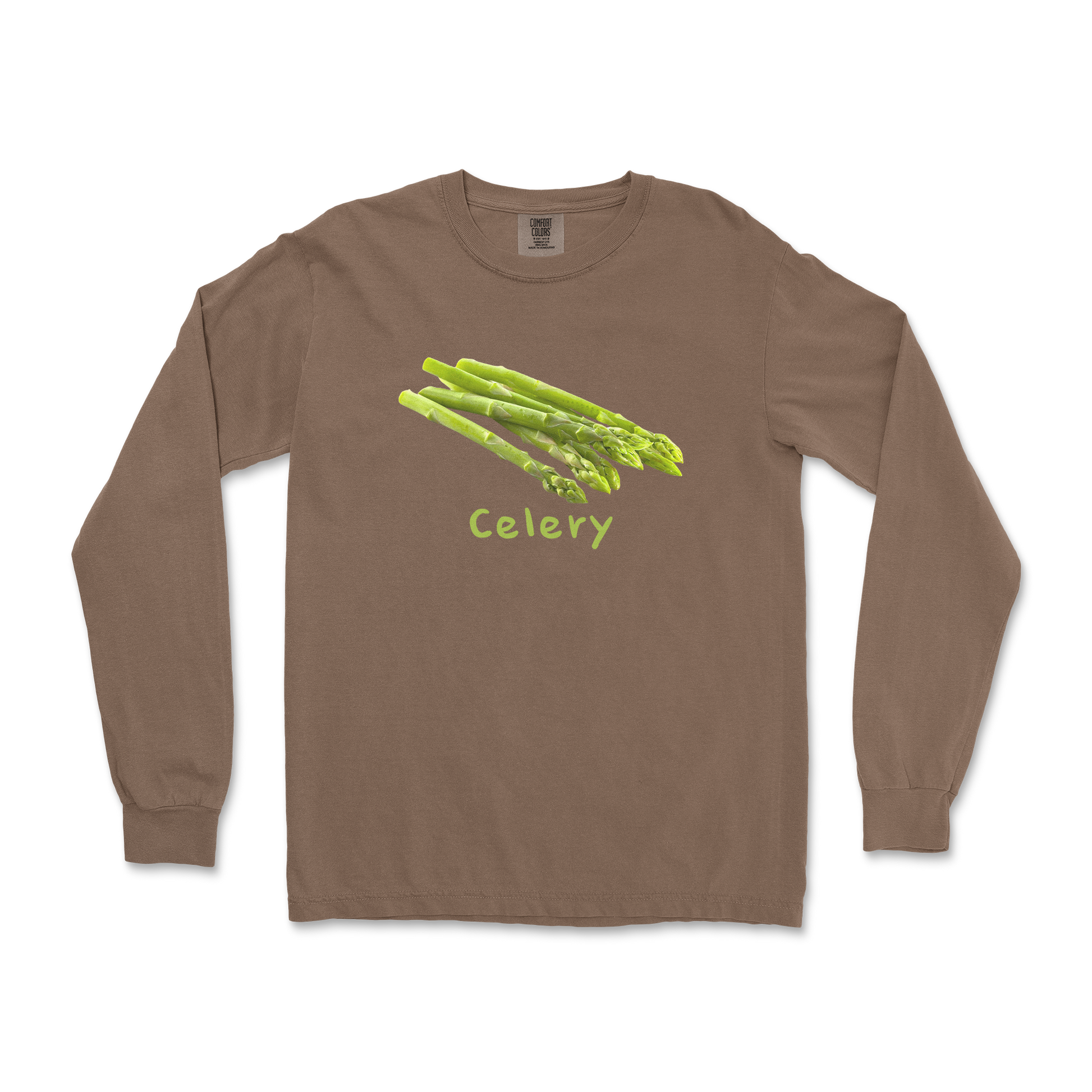 Comfort Colors Long Sleeve Celery in Espresso