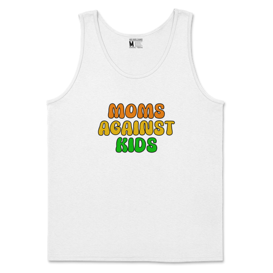 Gildan SoftStyle Tank Top Moms Agianst Kids in White