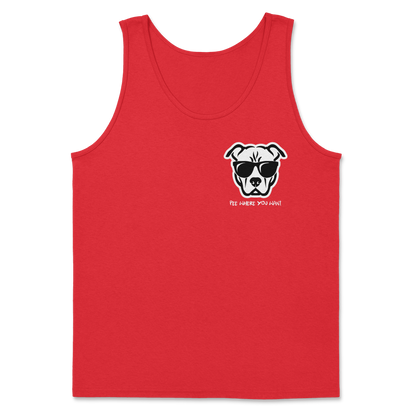 The Nice Shirt Tank Top Pee Where You Want  in Red