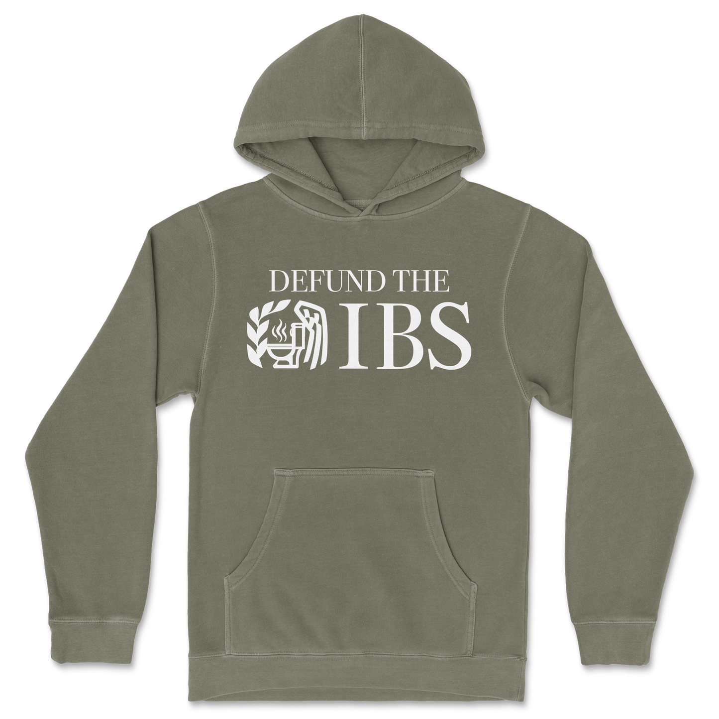 Independent Clothing Co. Hoodie Defund The IBS in Olive