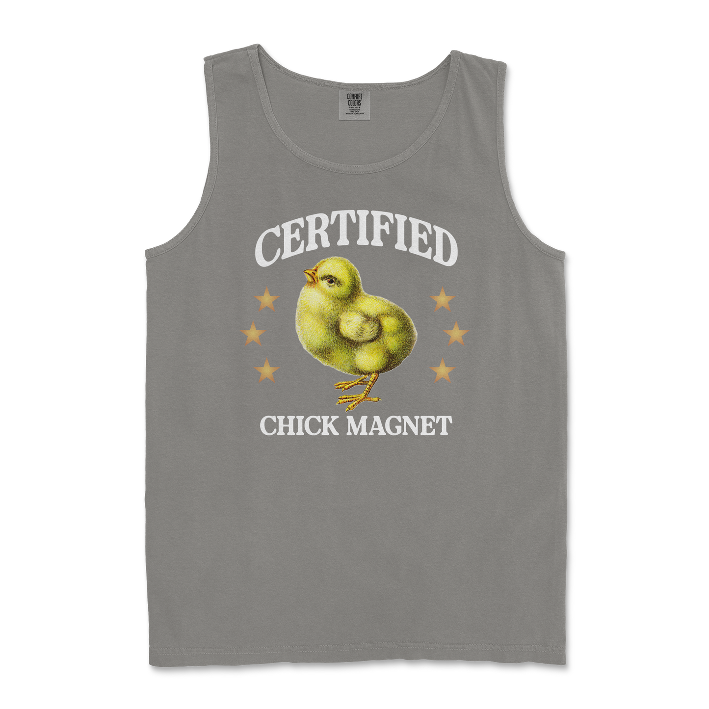 Comfort Colors Tank Top Chick Magnet in Grey