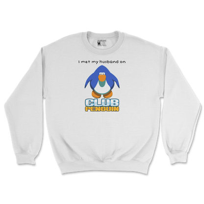 Gildan SoftStyle Crew Neck Club Penguin Husband  in White