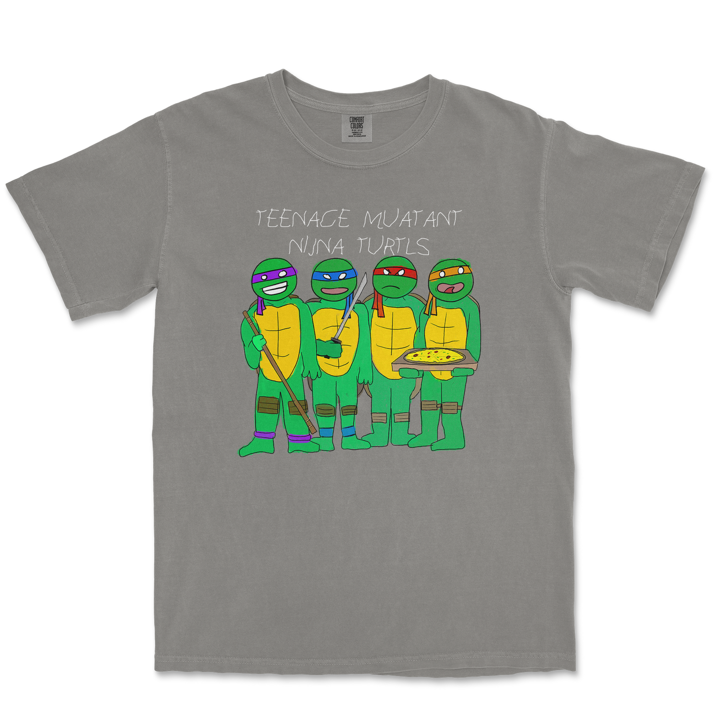 Comfort Colors T-Shirt Ninja Turtles in Grey