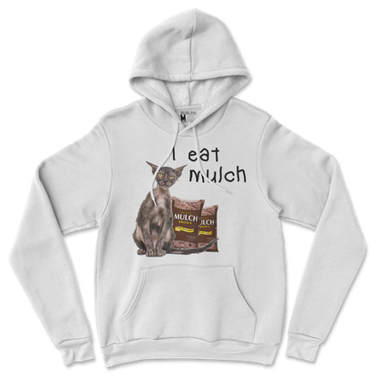 Gildan SoftStyle Hoodie I Eat Mulch in White