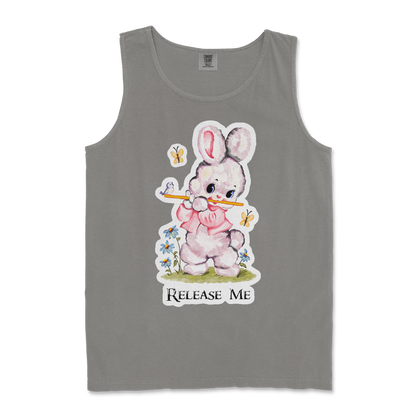 Comfort Colors Tank Top Cute Bunny in Grey