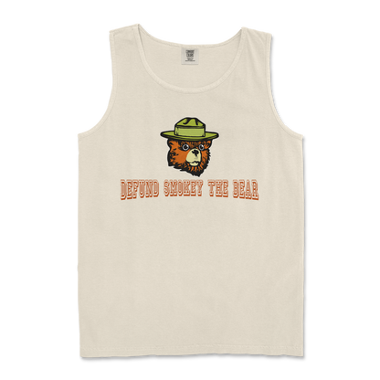 Comfort Colors Tank Top Defund Smokey Bear in Ivory