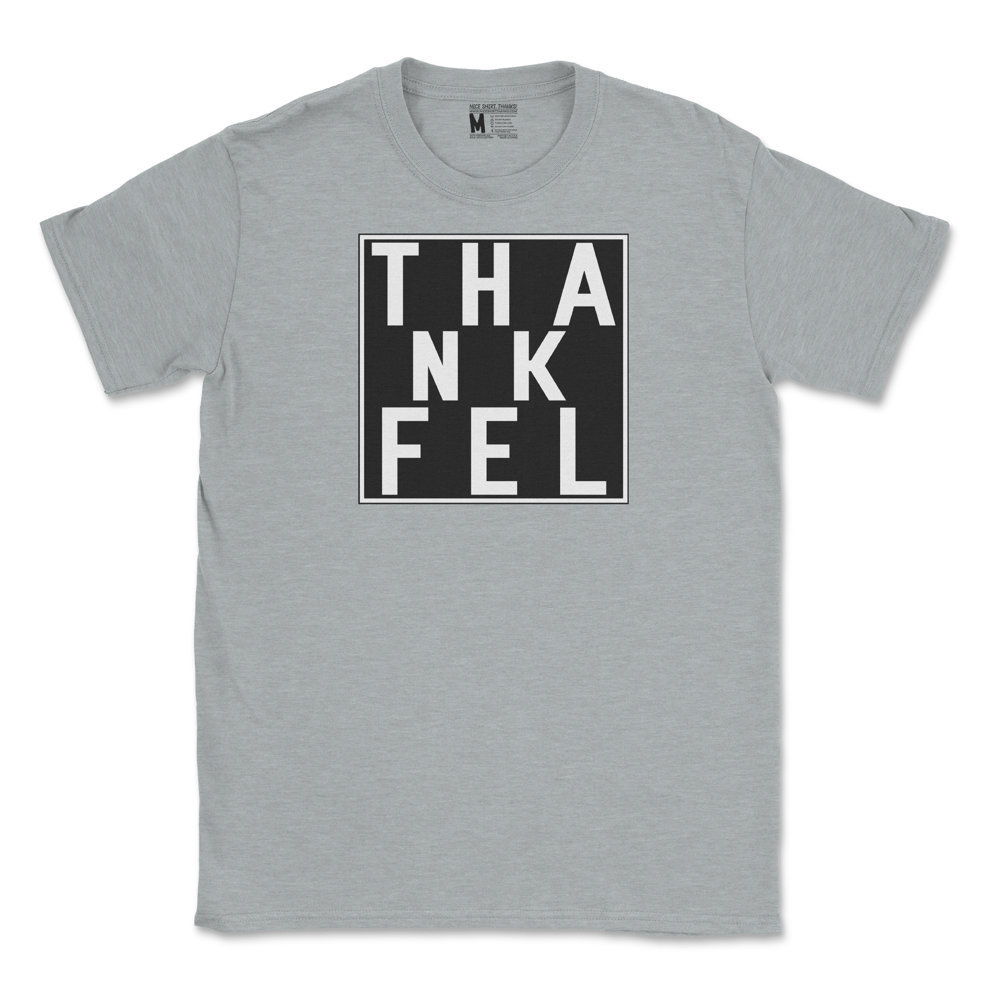 Gildan SoftStyle T-Shirt THANKFEL in Sport-Grey