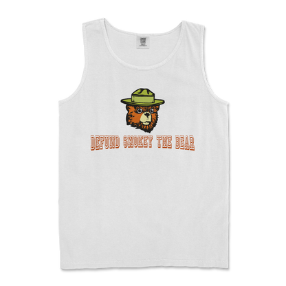 Comfort Colors Tank Top Defund Smokey Bear in White