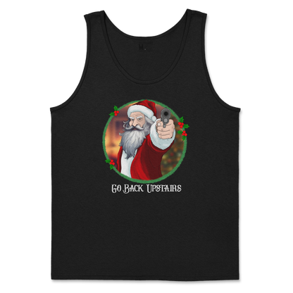 Gildan SoftStyle Tank Top Angry Santa  in Black