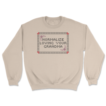 Heavy Blend Crew Neck Cross Stitch in Sand
