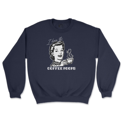 Gildan SoftStyle Crew Neck Coffee Poops  in Navy