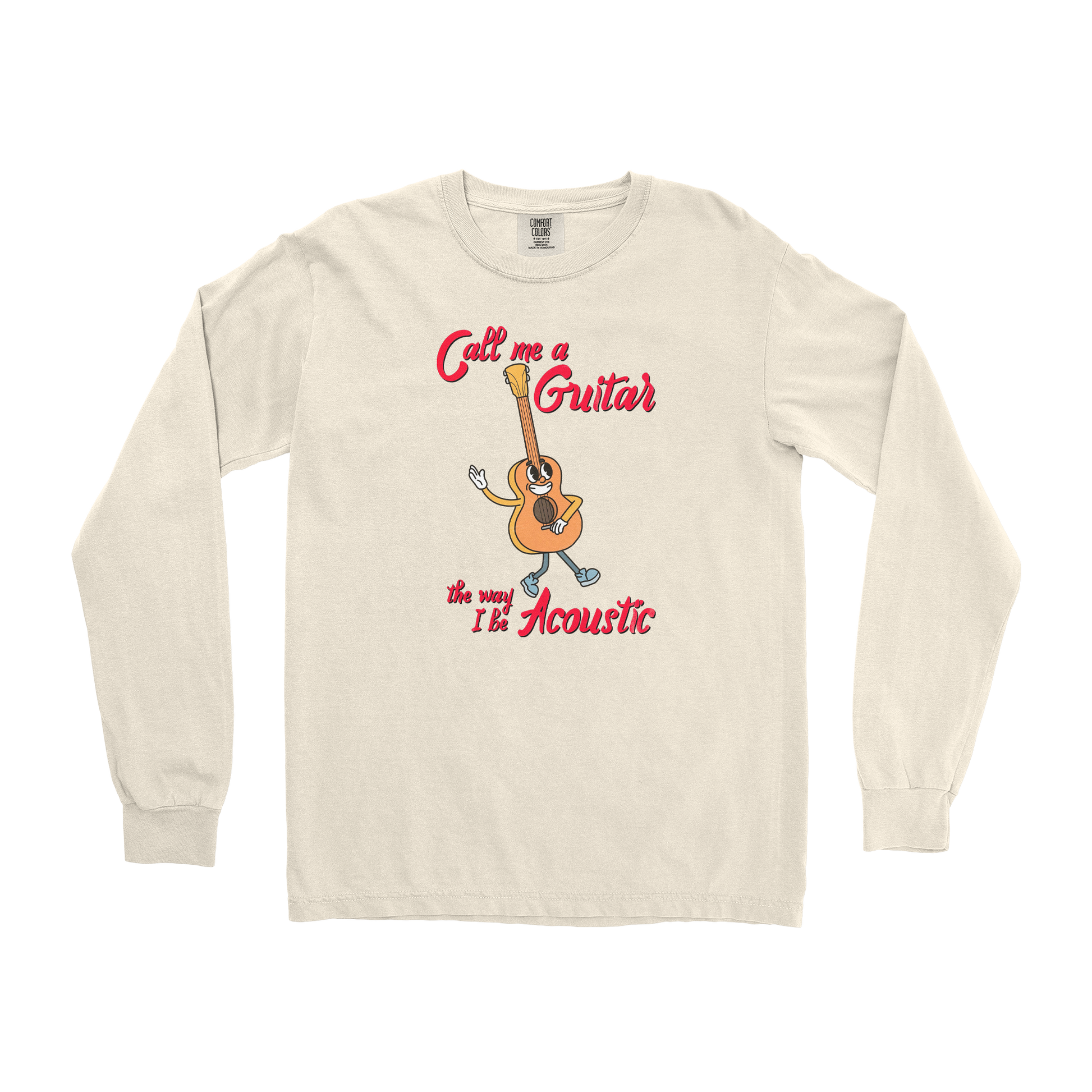 Comfort Colors Long Sleeve I Do Be Acoustic  in Ivory