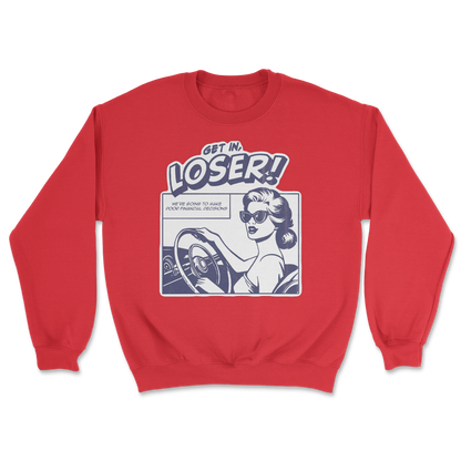 The Nice Shirt Crew Neck Get In Loser  in Red