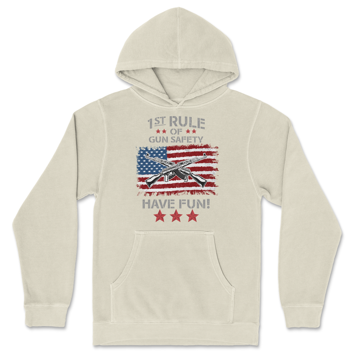 Independent Clothing Co. Hoodie 1st Rule of Gun Safety in Ivory