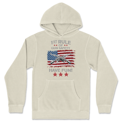 Independent Clothing Co. Hoodie 1st Rule of Gun Safety in Ivory