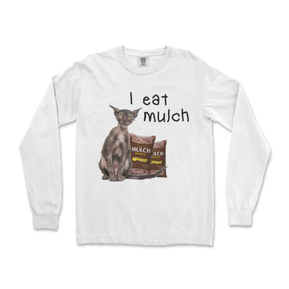 Comfort Colors Long Sleeve I Eat Mulch in White