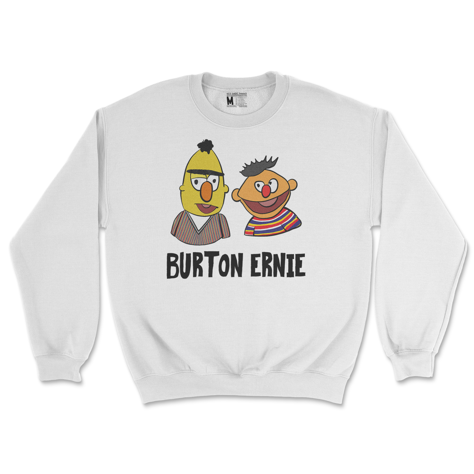 Gildan SoftStyle Crew Neck Burton Ernie in White