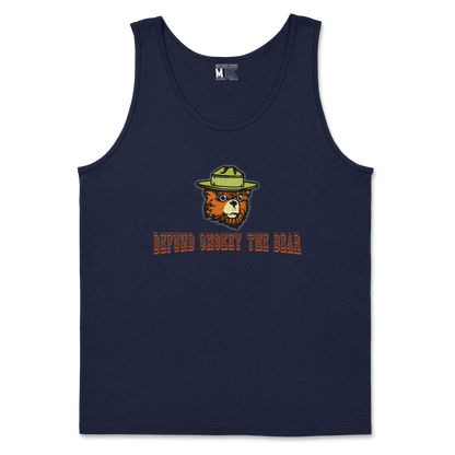 Heavy Blend Tank Top Defund Smokey Bear in Navy