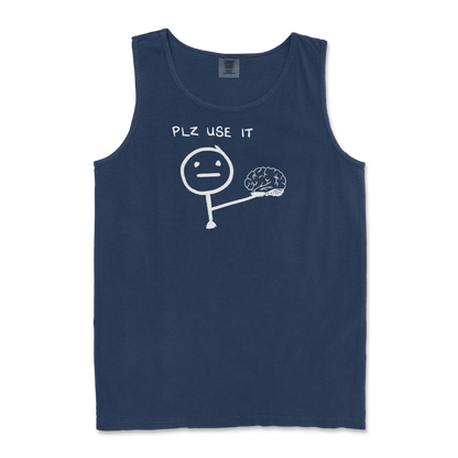 Comfort Colors Tank Top Plz Use It in True-Navy