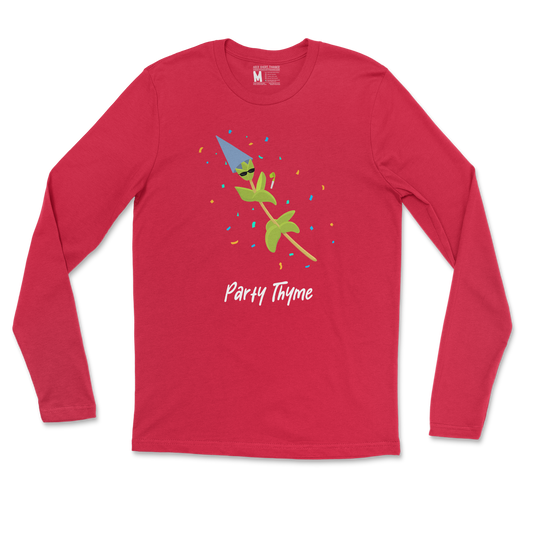 Gildan SoftStyle Long Sleeve Party Thyme in Red