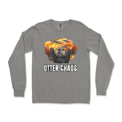 Comfort Colors Long Sleeve Otter Chaos in Grey