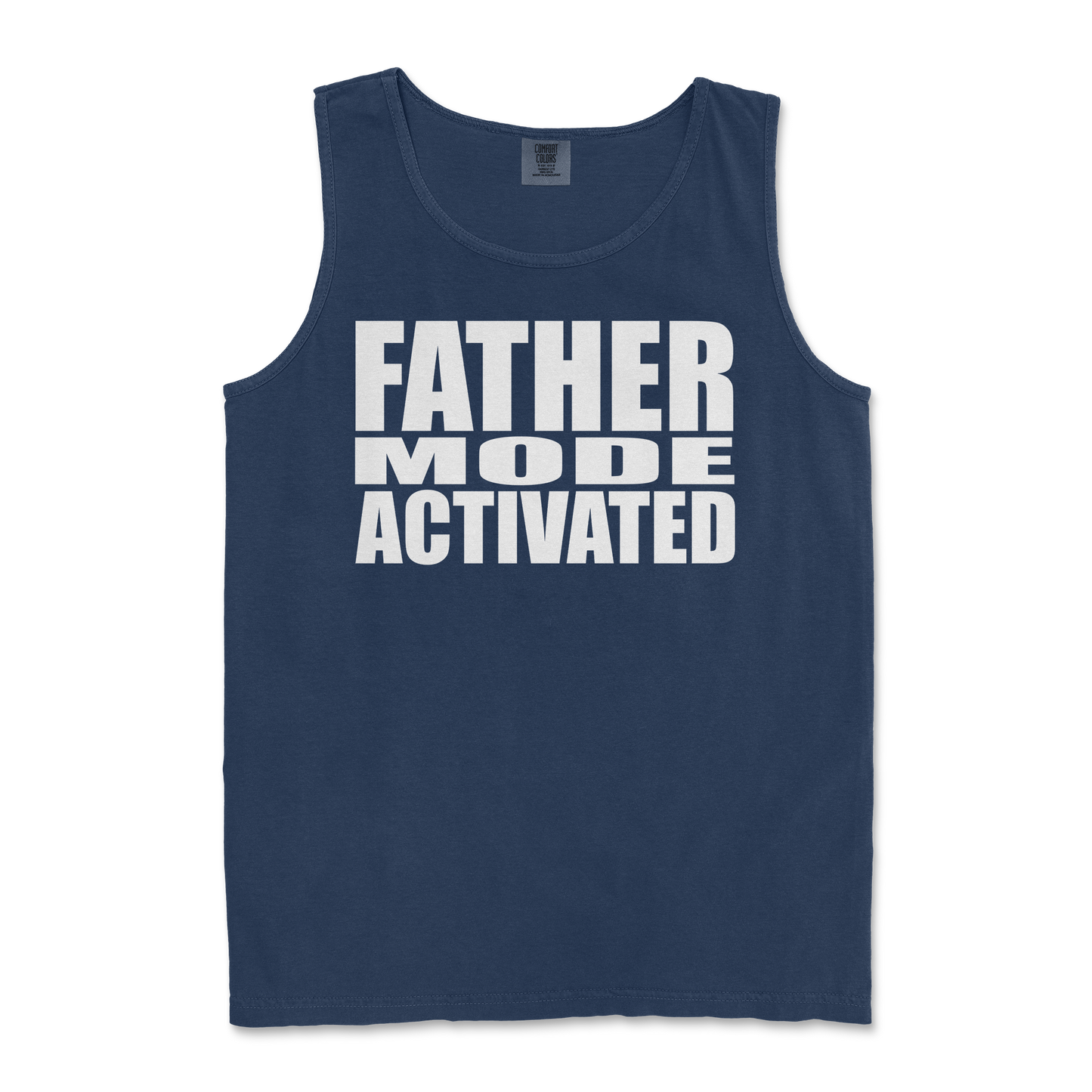 Comfort Colors Tank Top Father Mode Activated in TrueNavy